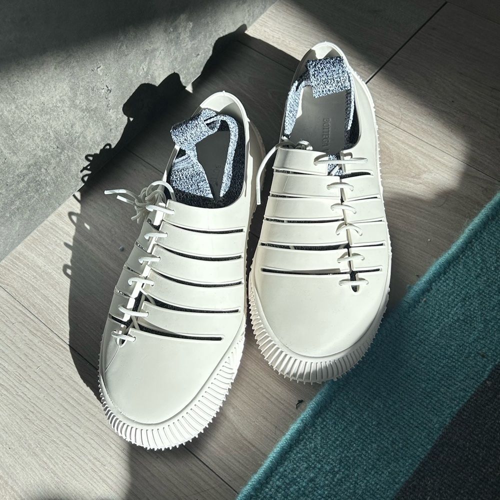 Brand New Bottega Veneta White Climber Sneakers - Picture 9 of 14